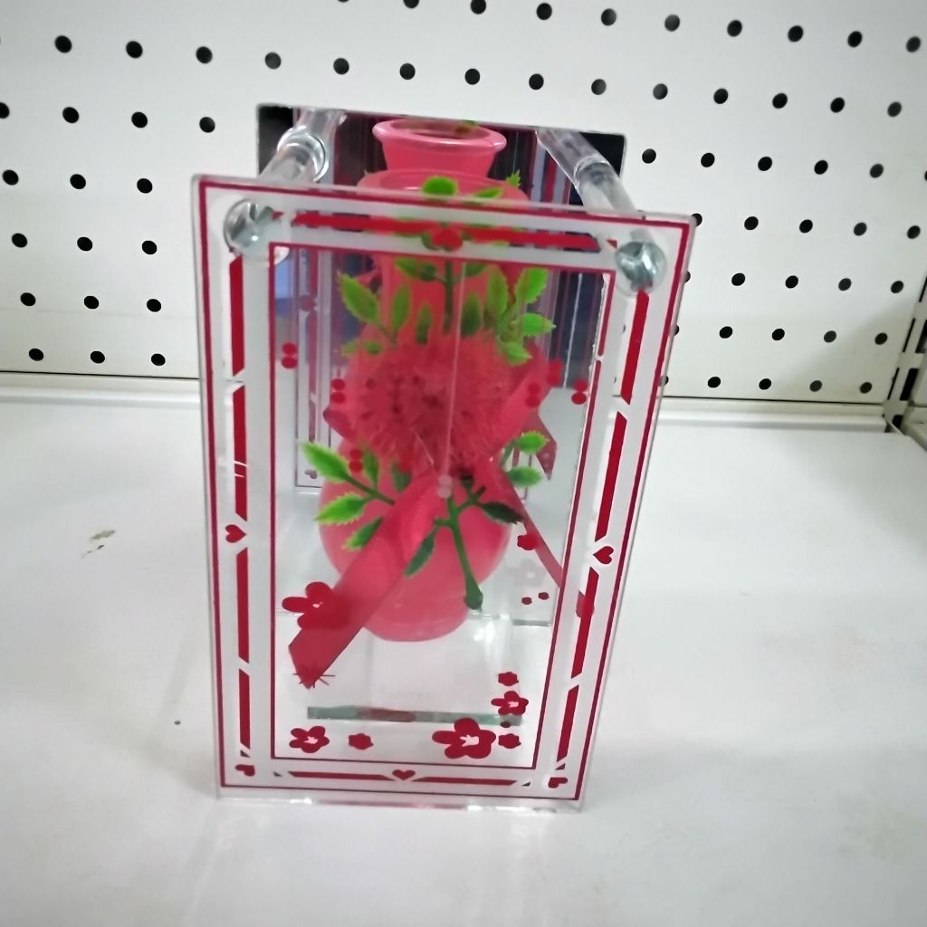 Flower glass vase rectangle