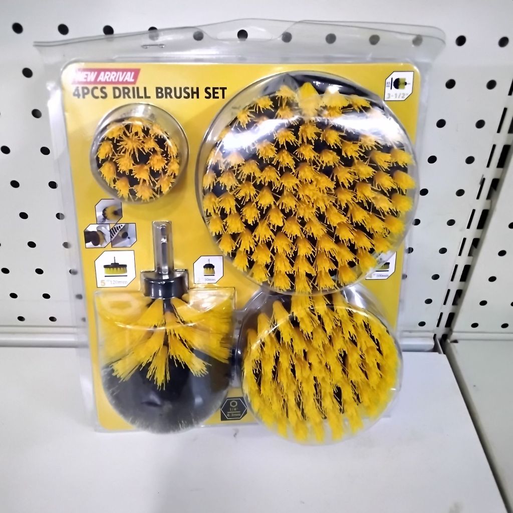 4 pc drill brush brosse perceuse