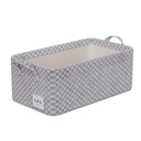 Boîte de rangement en velour avec cadre en acier
