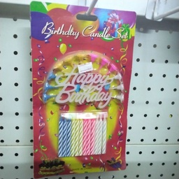 Happy birthday candle set